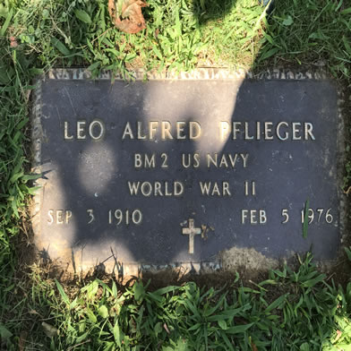 Leo Alfred Pflieger Grave Marker